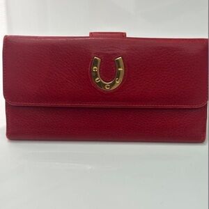 Gucci red leather wallet